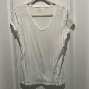 LOFT Women's White Short Sleeve Tee